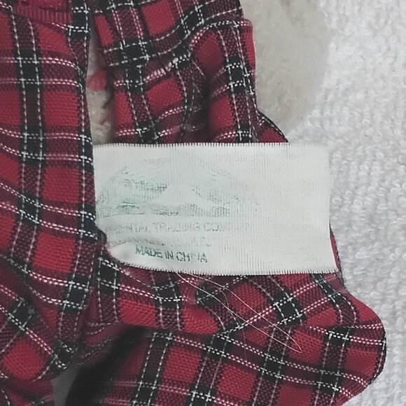 1997 Stuffed 6 1/2" (Standing) Poseable Bear Dressed in Plaid by Heartelt!! - Picture 4 of 4